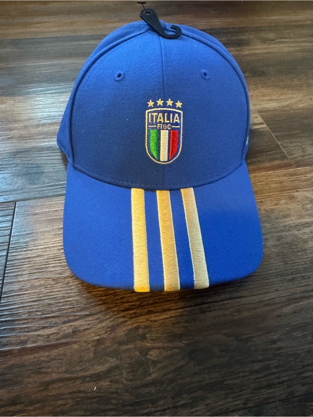 NWT Adidas Mens Italy FIGC World Cup Cap One Size Blue Adjustable
Back Strap